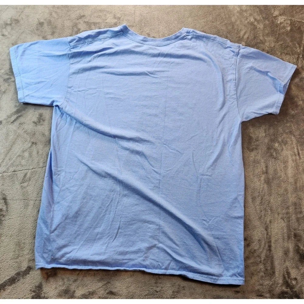 Grateful Dead T Shirt Large Blue Hippie Bus Summer Tour Liquid Blue